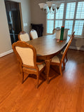 Thomasville Dining Table with 6 Chairs, 2 Leaves, and Pads***HEAVY ITEM***READ DETAILS ON PICK UP POLICY***