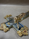 Jewel Of The Renaissance Mirrored Crucifix — The Franklin Mint // With Box