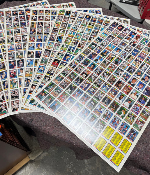 Topps 1992 Complete Baseball Card Set in 6 Uncut Sheets (10 SETS AVAILABLE—PRICED INDIVIDUALLY AT $75 EACH SET)