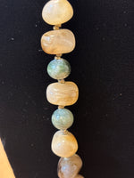 Miriam Haskell Polished Stone Beaded Necklace