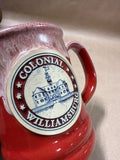 Red Colonial Williamsburg Deneen Pottery Coffee Mug