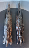 Pair of Indonesian Ornate Wooden Hand Carved Ramayana Gods