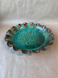 Green And Brown Glazed Pie Dish