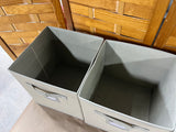 Set of 4 Tan Color Collapsable Fabric Storage Cube/Bins