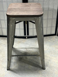 Industrial Style Bar Stool, 24"H