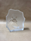 Bergdala Swedish Glass Horse Paperweight