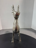 (B) Heavyweight Silver Metal Pier 1 Style Standing Reindeer (2 AVAILABLE—PRICED INDIVIDUALLY AT $18 EACH)
