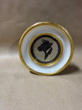 Silhouette Of Dapper Bull In Small Round Frame // 4 Available // PRICED INDIVIDUALLY