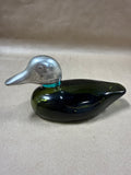 Green Glass Avon After Shave Mallard Duck Decanter Bottle