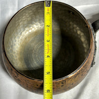 Vintage Stockli Netstal Swiss Made Hammered Copper Pot w/Wooden Handle