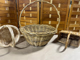 Woven Baskets With Handles, Set of 3