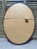 Oval Wood Framed Mirror
