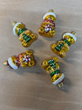 Glass Teddy Bear Ornaments (5)