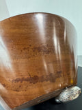 Crown Silver Inc. Mahogany Salad Bowl & Servers with Sterling Silver Accents