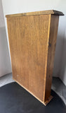 Wooden Vintage Wall Mount Cabinet with Pinched Tin Accent