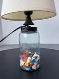 Small Button Jar Accent Lamp (WORKS)