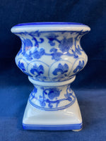 Blue & White Candle Pedestal