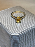 14K Gold Ring with Yellow Stone - SIZE 6.25