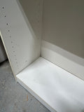 B- White Particle Board Bookcase with 4 Shelves