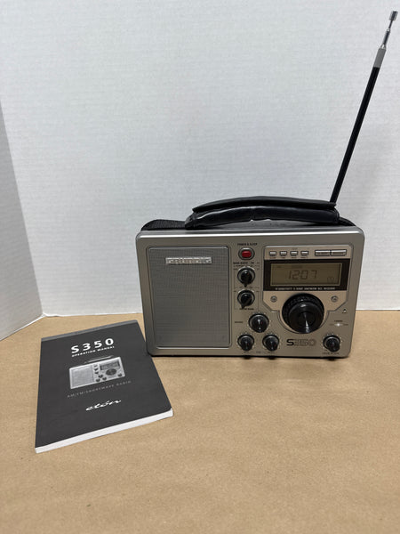 Grundig S350DL Portable AM FM SW Shortwave Radio Stereo World Receiver — WORKS — Comes With Manual
