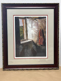 Red Coat Hanging Near Window Print; Signed