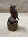 Hand Carved Wooden Owl Totem Cookie Butter Stamp