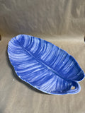 Blue Leaf Melamine Serving Platter