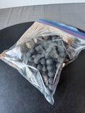 Pair of Black Decorative Wooden Bead Strings with Jute Tassels