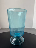 Blue Glass Pedestal Vase