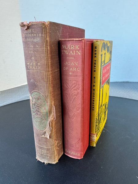 Trio of Vintage Mark Twain Hardcover Books