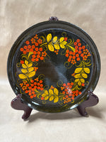 Lacquered Wood Tray With 6 Mini Goblets