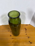 Tall Dark Green Glass Vase