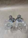 Set Of 2 Glass & SilverPlate Prince of Wales Makers Mark Bud Vase // 2 Sets Available // *** PRICED INDIVIDUALLY****