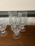 Southern Living Bella Luna Goblet Glasses with Bubble Accents, 2 different sizes, 10 pieces total
