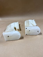 Pair Of Onyx Horsehead Bookends READ DESCRIPTION