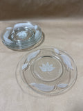 Etched Leaf Salad Plates — Set Of 5