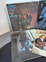 (J) 4-Piece Lot of Vintage LP Vinyl: The Mama’s and the Papa’s, Carole King, Peter, Paul and Mary