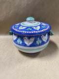 Blue Bird Soup Tureen Serving Bowl - Made In Italy