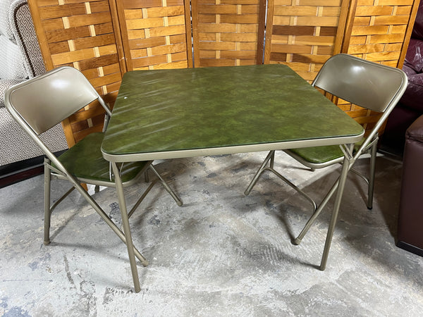 Samsonite Folding Card Table with (2) Folding Chairs