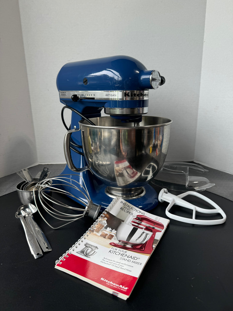 KitchenAid KSM150 Artisan Blue Mixer with Attachments & Accessories (W
