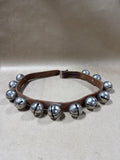 Leather Sleigh Bell Belt with Large Silver Jingle Bells