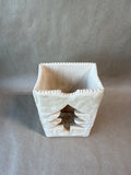 Paper Bag Style Christmas Tree Candle Holder