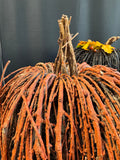 Trio of Painted Grapevine Pumpkins