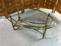Glass/Brass Coffee Table