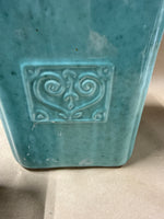 Pair Of Maine Green Ceramic Kitchen Canisters