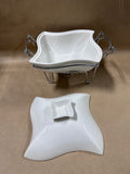 Godinger Sienna Angled White Chafing Dish With Holder