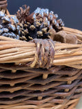 Woven Basket Full of Pinecones