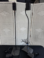 Lot of 4 Bose Dual Cube Speakers with 2 Stands and Wall Mounts