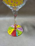 Handpainted Lolita “Not Tonight” Wine Glass With Case