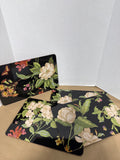 Williamsburg Garden Images Cork Back Placemats - Set Of 4 / With Case (A)